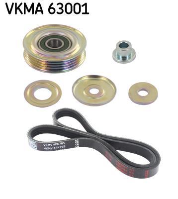 Kit de courroie d'accessoire (Courroie d’alternateur) SKF VKMA 63001